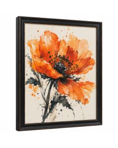 Cut Out Watercolour Of A Flower By Margaret Nash - Picture Frame Graphic Art Print On Canvas