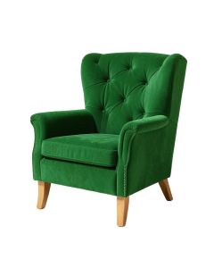 Masham 28.5 '' Wide Tufted Polyester Wingback Chair (synthetic illustration; no displayed measurements)