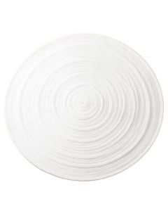 Maple Bend Round Area Rug - White