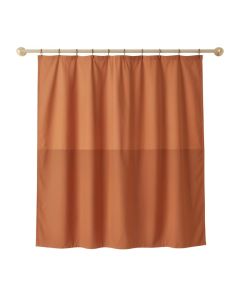 Olive Bluff Shower Curtain Hanging Flat From A Plain Rod - Terracotta (synthetic illustration; no displayed measurements)