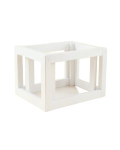 Linden Bridge Empty Furniture-Style Pet Crate - White