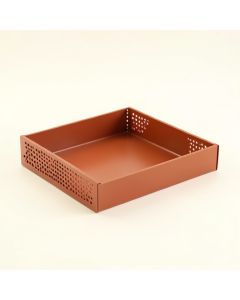 Meadow Field Empty Under-Desk Cable Tray - Terracotta (synthetic illustration; no displayed measurements)