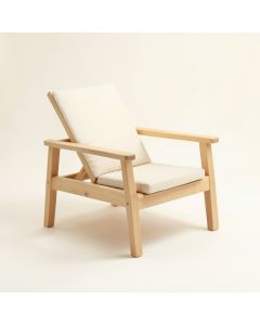 Olive Arc Outdoor Lounge Chair - Ivory (synthetic illustration; no displayed measurements)