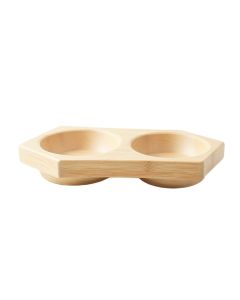 Harbor Crest Pet Feeding Stand With Two Plain Empty Bowls - Ivory (synthetic illustration; no displayed measurements)