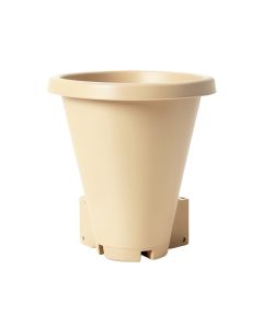 Fern Crossing Empty Railing Planter With Integral Brackets - Beige