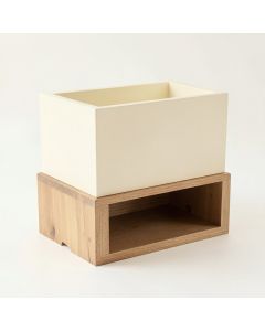 Glen Bend Empty Raised Planter - Cream (synthetic illustration; no displayed measurements)