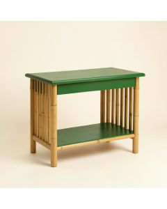 River Arc Small Writing Desk - Green (synthetic illustration; no displayed measurements)
