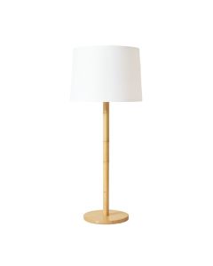 Flint Bend Floor Lamp With A Plain Fabric Shade - White (synthetic illustration; no displayed measurements)
