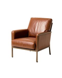 Fahad 29.53 '' Wide Cowhide Lounge Chair (synthetic illustration; no displayed measurements)