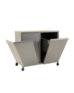 Ash Dell Freestanding Pull-Out Hamper Cabinet - Gray (synthetic illustration; no displayed measurements)