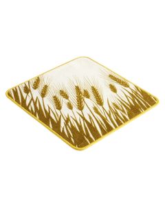Growing Rye Field Silhouettes Of Wheat Ears Whole Grain Natural Earth Yellow White Kitchen Mat (synthetic illustration; no displayed measurements)