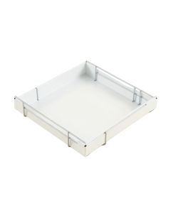 Ridge Bend Empty Under-Desk Cable Tray - White (synthetic illustration; no displayed measurements)