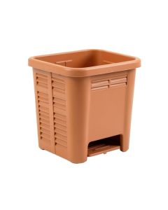 Aspen Bridge Closed Garden Compost Bin - Terracotta (synthetic illustration; no displayed measurements)