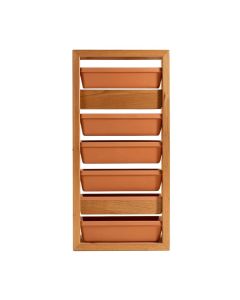 Holly Canyon Empty Vertical Garden Frame - Terracotta