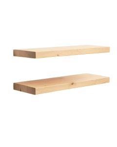 Bridgecliff 2 Piece Poplar Solid Wood Floating Shelf (synthetic illustration; no displayed measurements)