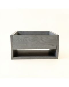 Stone Crest Empty Raised Planter - Gray (synthetic illustration; no displayed measurements)