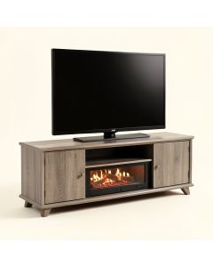 Lorraine Tv Stand For Tvs Up To 55 '' With Electric Fireplace Included (synthetic illustration; no displayed measurements)