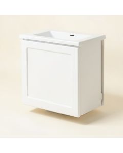 Frameport 48 '' Single Bathroom Vanity Top In White With Sink (synthetic illustration; no displayed measurements)