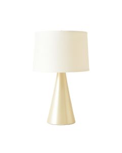 Vale Dale Table Lamp With A Plain Fabric Shade - Ivory