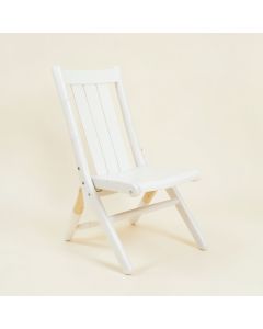 Olive Bridge Folding Outdoor Chair - White (synthetic illustration; no displayed measurements)