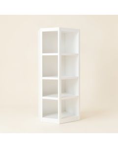 Heath Bridge Narrow Cubby Tower - White (synthetic illustration; no displayed measurements)