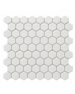 Value Series 1 '' X 1 '' Porcelain Honeycomb Mosaic Wall & Floor Tile