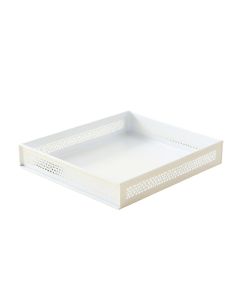 Heath Bend Empty Under-Desk Cable Tray - White (synthetic illustration; no displayed measurements)