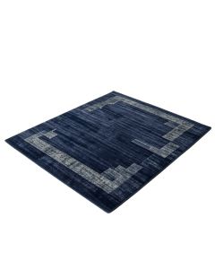 Cedric Abstract Navy Blue Area Rug Set