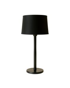 Oak Arc Floor Lamp With A Plain Fabric Shade - Black (synthetic illustration; no displayed measurements)