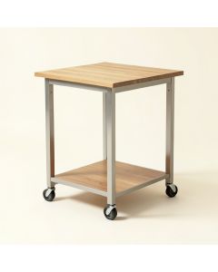 Fresnay Kitchen Cart With Wooden Top (synthetic illustration; no displayed measurements)
