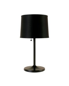 Cove Arc Table Lamp With A Plain Fabric Shade