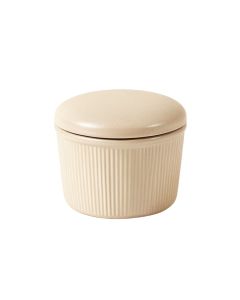 Stone Bend Storage Canister With Lid - Beige