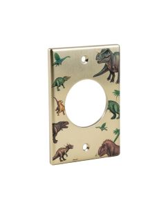 Triceratops Dinosaur 1-Gang Toggle Light Switch Wall Plate (synthetic illustration; no displayed measurements)