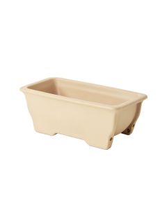 Brook Bluff Empty Railing Planter With Integral Brackets - Beige