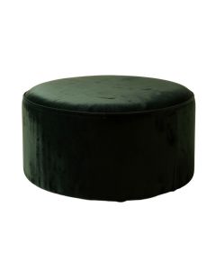 Agnes 24 '' Velvet Round Solid Cocktail Ottoman (synthetic illustration; no displayed measurements)