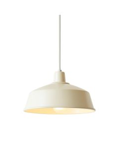 Clay Dell Pendant Light Suspended From One Plain Cable - Ivory