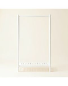River Arc Empty Garment Rack - White (synthetic illustration; no displayed measurements)