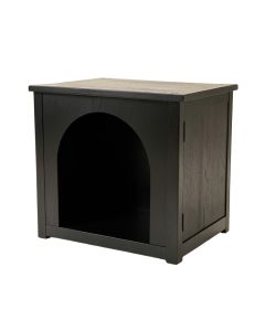 Aspen Edge Empty Furniture-Style Litter Enclosure - Black (synthetic illustration; no displayed measurements)