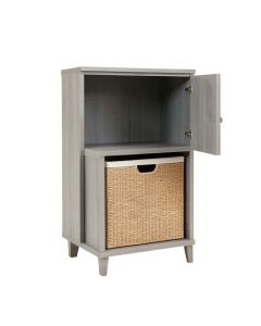 Stone Bridge Freestanding Pull-Out Hamper Cabinet - Gray (synthetic illustration; no displayed measurements)