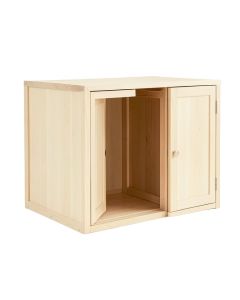 Dawn Edge Empty Furniture-Style Litter Enclosure - Ivory (synthetic illustration; no displayed measurements)