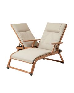 2Pcs Outdoor Folding Reclining Chaise Lounge Chair