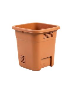 Clay Bend Closed Garden Compost Bin - Terracotta (synthetic illustration; no displayed measurements)
