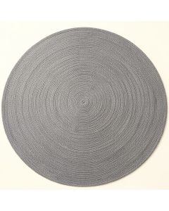 Field Bend Round Area Rug - Gray (synthetic illustration; no displayed measurements)