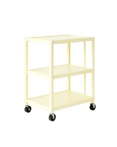 Ash Dell Empty Rolling Workshop Cart - Ivory (synthetic illustration; no displayed measurements)