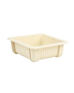 Holly Bluff Empty Railing Planter With Integral Brackets - Cream