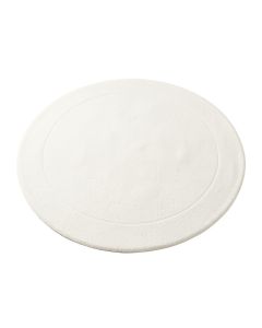 Oak Arc Round Area Rug - White
