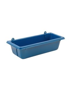Clay Bend Empty Railing Planter With Integral Brackets - Blue