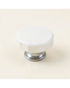 Moss Bend Cabinet Knob Without Packaging - White (synthetic illustration; no displayed measurements)