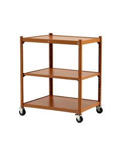 Olive Crossing Empty Rolling Workshop Cart - Terracotta