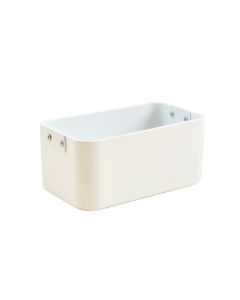 Hill Branch Empty Railing Planter With Integral Brackets - White (synthetic illustration; no displayed measurements)
